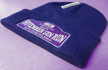 Beanies with Apparel Personalised custom A4 embroidery at
